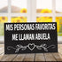 JennyGems Gifts for Abuela, Abuela Gifts from Granddaughter Grandson, Mis Personas Favoritas Me Llaman Abuela Wooden Sign, Regalo Para Abuela, Abuela Gifts for Christmas, Grandma Birthday Gifts
