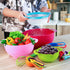 16-Pieces Plastic Mixing Bowls Set,WKTFOBM Nesting Plastic Mixing Bowl Set with Handles for Saving Space Storage,Colorful Serving Bowls and Measuring Cups Set for Kitchen Cooking & Baking