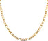 HZMAN Men Women 24k Real Gold Plated Figaro Chain Stainless Steel Necklace, Wide 3mm 5mm 7mm 9mm