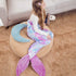 Mermaid Blanket for Little Girls, All Seasons Mermaid Tails Sleeping Bags Multicolor Plush Soft Premium Microfiber Rainbow Fish Scale Design Snuggle Blanket