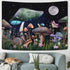 Lifeel Trippy Mushroom Tapestry, Moon and Stars Tapestrs with Snail Flowers and Plants Tapestry Wall Hanging for Room 36—48 inches