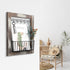 J JACKCUBE DESIGN Wall Mounted Rustic Wood Mail and Key Holder, Entryway Mail Storage Floating Organizer with 5 Key Hooks for Hallway Front Door Living Room Garage Office - MK641A