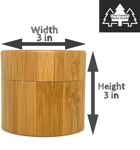 100ml Smell Proof Bamboo Stash Jar For Herbs And Spices | Quarter Oz Discreet Wood Scent Proof Container with Airtight Glass Jar