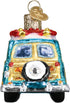 Old World Christmas Beach Gifts Glass Blown Ornaments for Christmas Tree Surfs Up Wagon