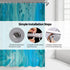 Blue Green Abstract Marble Shower Curtain Light-Color Modern Luxury Art Bath Curtain Waterproof Polyester Fabric Bathroom Decor Shower Curtains 72x72 Inches