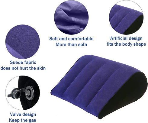 Preiswerta Wedge Pillow for Leg Elevation - Back Position Pillow Triangle Inflatable Support Ramp Portable Cushion for Back, Hip and Knee Discomfort and Post-Surgery