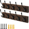 Coat Rack Wall Mount, POZEAN 2 Pack Hat Rack with 10 Wall Hooks Coat Hooks, Wall Coat Racks with Hooks for Hanging Coats, Hats, Jacket, Bags, Scarf, Keys