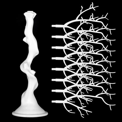 Sziqiqi White Artificial Tree for Tree Centerpiece for Weddings Christmas Birthday Party Home Indoor Outdoor Decoration 23 inches