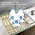 Expandable Roll-Up Dish Drying Rack for Kitchen 20.3?-13.9?, Collapsible Over-The-Sink Dish Drying Rack with Space-Saving Design, Multipurpose Rolling Rack for Sink with Large Capacity ¦