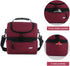 MIER Adult Lunch Box Insulated Lunch Bag Large Cooler Tote Bag for Men, Women, Double Deck Cooler (Dark Red, Large)
