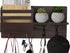 ISM Designs Key Hangers for Wall Decor - Mail and Holder with Shelf Organizer Hooks, Rustic Brown, 16 Inch x 8