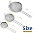 Fine Mesh Strainer, Stainless Steel Fine Mesh Sieve, Set of 3 Small Strainers Fine Mesh for Kitchen, Silver Colander Sieve Sifter with Long Handle, 3.2", 5.3", 7.8"