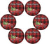 Christmas Plaid Round Placemats Set of 6 Table Placemats Red Black Buffalo Check Truck Place Mats Tablemats 15 inch for Kitchen Dining Table Dinner Kids Holiday Party