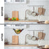 Macrame Fruit Veggies Hammock For Extra Storage Under Cabinet - 20" Boho Hanging Basket With 4 Hooks and Deep Pocket - Ideal for Kitchen decor, RV or Boat (Black)