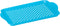 Oggi Rectangle Non Skid Rubber Grip Serving Tray, Aqua