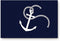 Libaoge White Nautical Anchor Navy Blue Doormat Entrance Mat Indoor/Outdoor Door Mats Floor Mat Rug Mat 18x30in