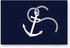 Libaoge White Nautical Anchor Navy Blue Doormat Entrance Mat Indoor/Outdoor Door Mats Floor Mat Rug Mat 18x30in