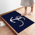 Libaoge White Nautical Anchor Navy Blue Doormat Entrance Mat Indoor/Outdoor Door Mats Floor Mat Rug Mat 18x30in