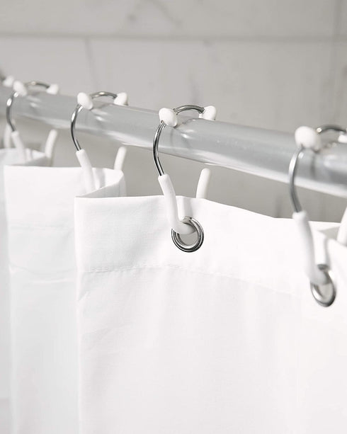 Umbra Flex Single Shower Rings, Set of 12, White/Chrome