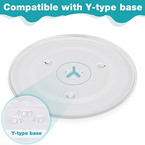 Gemroom 10.6" / 27cm Microwave Plate Replacement/Microwave Glass Turntable Replacement, Compatible with 10.5"-10.6" microwave plate