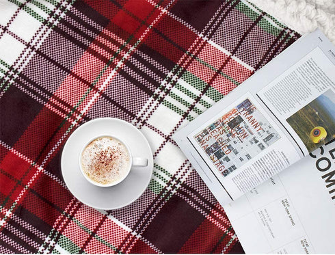 PAVILIA Christmas Plaid Blanket | Sherpa Fleece Flannel Throw Blanket | Christmas Plaid Warm Plush Microfiber Blanket for Couch Sofa | 60x80 Inches