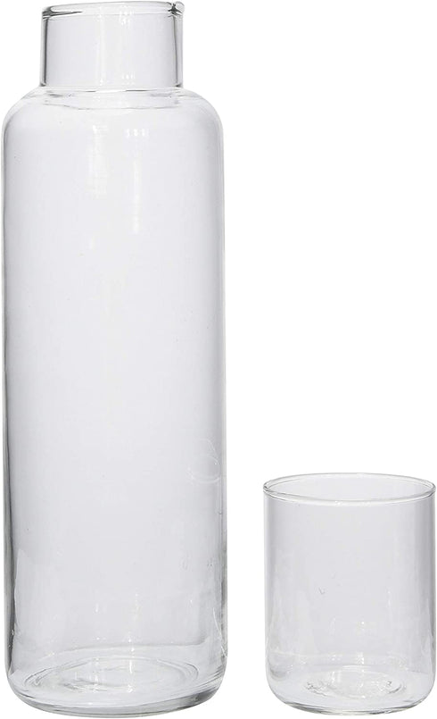 Creative Co-Op Recycled Glass (Set of 2) Decanter, Clear
