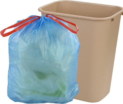 Fiazony Medium Drawstring Garbage Bags, 8 Gallon, 110 Count/ 2 Rolls