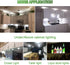 AIBOO Under Cabinet LED Black Cover Puck Lighting Kit with Touch Dimmer Switch for Kitchen Cupboard Closet Lighting (3 Lights,Daylight White)