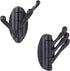 Towel Hook Matte Black 2 PCS, Angle Simple Metal Swivel Folding Robe Hook, Hand Towel Holder, Heavy Duty Clothes Hanger for Bathroom RV Wall Mount