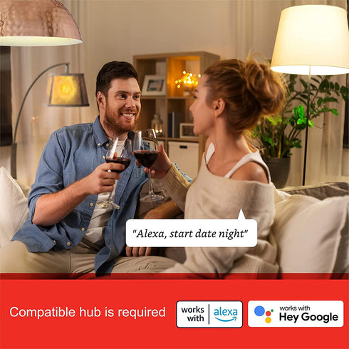 Sengled Smart Light Bulbs, Zigbee Hub Required, Works with Alexa and SmartThings, Voice Control with Google Home and Echo with built-in Hub, Soft White 60W Equivalent A19 Dimmable Smart Bulbs, 4-Pack