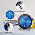Analog Alarm Clock Battery Operated for Bedrooms Adults Kids Teens Bedside Non Ticking Alarm Clocks Metal No Snooze (Blue)