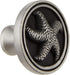 Franklin Brass Seaside Cottage Starfish Kitchen Cabinet Knobs or Drawer Knobs 35mm, Single Brushed Satin Pewter Cabinet Hardware PBF657-BSP-C1