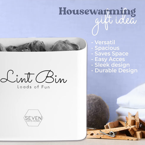 Magnetic Lint Bin Laundry Room Trash Can Dryer Sheet Holder Pods Container Dryer Vent Cleaner Kit - Laundry Room Organization Storage Bin Laundry Room Decor Accessories Farmhouse Laundry Basket