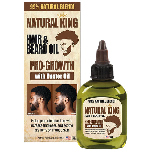 Natural King Pro-growth Castor Hair & Beard Oil 2.5 oz.