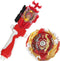 Battling Sparking String Launcher, World Spriggan Top Burst Launcher Set, Left and Right Spin String Launcher Grip Compatible with All Bey Burst Series - Red