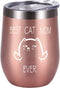 Funny Cat Themed Wine Tumbler Gift for Cat Mom, Pet Lover, Cat Owner, Fur Mom, Pet Grandma, Insulated Stainless Steel Wine Tumbler with Lid