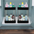 Under Sink Organizer Under Bathroom Sink Storage 2 Tier Organizer Under Sink Shelf Organizer Black Countertop Storage Shelf With Hooks Under Cabinet Shelf Organizer Bathroom Kitchen