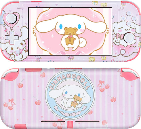 DLseego Switch Lite Skin Sticker Pretty Cute Pattern Full Wrap Skin Protective Film Sticker Compatible with Nintendo Switch Lite--Pink