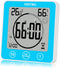 GXSTWU Digital Timer Shower Clock Waterproof?Waterproof for Water Spray? with Alarm, Bathroom Kitchen Wall Clock, Touch Screen Timer, Thermometer Hygrometer Suction Cup Hanging Hole Stand Magnet Blue