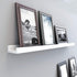 SONGMICS Wall Shelf 43.3 Inches, Floating Shelf Picture Ledge, for picture frames and books, Modern Design Storage White ULWS46WT