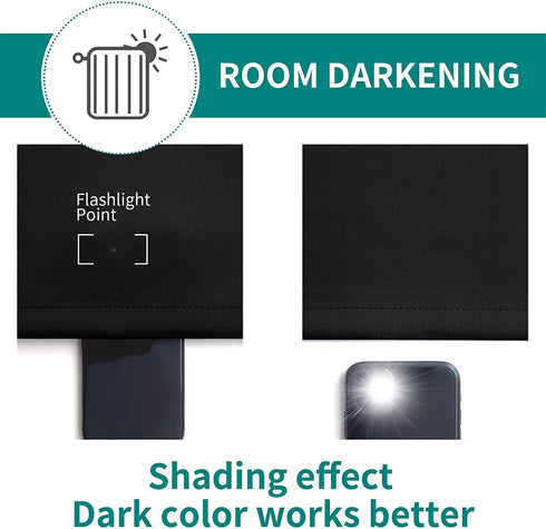 BGment Blackout Curtains for Bedroom - Grommet Thermal Insulated Room Darkening Curtains for Living Room, Set of 2 Panels (46 x 63 Inch, Black)