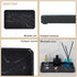 LKKL Vanity Tray, Bathroom Tray Toilet Tank Storage Tray, Kitchen Sink Trays, Vanity Countertop Organizer for Candles Soap Towel Holder, Rectangle Black 9"