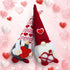 Valentines Day Gnomes, 2-Pack Valentines Gnomes, Gnomes Plush Swedish Handmade Gnomes for Valentines Gift/ Decoration - Scandinavian Decorations for Table, Bedroom, Living Room, Mantle