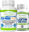 Power By Naturals Organic Sea Moss Plus + Leptin Detox Cleanse | Immune System, Thyroid Support, & Gut Health | Wildcrafted Seamoss Bladderwrack Burdock Root Capsules | 60 Irish Sea Moss Pills
