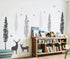 TIMBER ARTBOX Woodland Nursery Decor Dreamy Forest Theme Pine Tree Wall Decals with Animals, Deers & Owl Cute Baby Boy Girl Kids Wall Stickers for Playroom, Bedroom, Classroom & Daycare