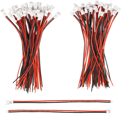 mxuteuk 30 Pairs 26 AWG 2 Pin Mini Micro JST 1.25mm Connector Plug Cable Wire Male Female with 100mm Cable JST -1.25mm