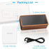 Wood Digital Alarm Clock for Bedrooms, Real Wood,Time Temperature Humidity, 3 Sets of Alarms, Adjustable Brightness