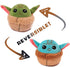 Baby Yoda Reversible Plushie Toys Baby Yoda Plush Squishmallow Double-Sided Flip Baby Yoda Stuffed Animal to Show Daily Mood(High 17cm)