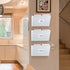Acrimet 3 Pockets Wall Mount File Holder Organizer Letter Size, White Color (Hangers Included)