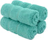 American Soft Linen Premium Turkish Genuine Cotton, Luxury Hotel Quality for Maximum Softness & Absorbency for Face, Hand, Kitchen & Cleaning (4-Piece Washcloth Set, Turquoise Blue)